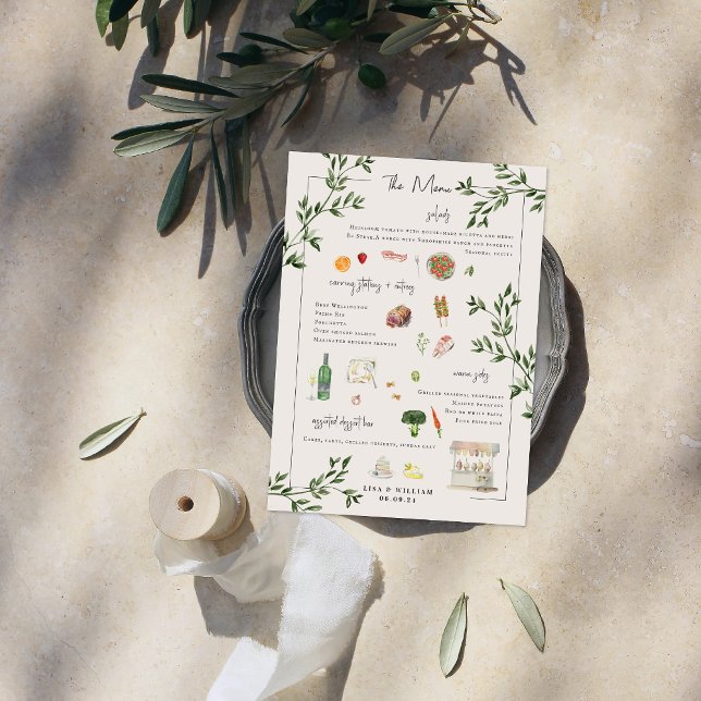 Illustrated Bespoke | Wedding Menu (Creator Uploaded)