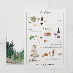 Illustrated Bespoke Wedding Menu