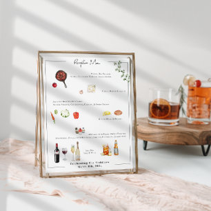 Illustrated Bespoke Wedding Menu Poster