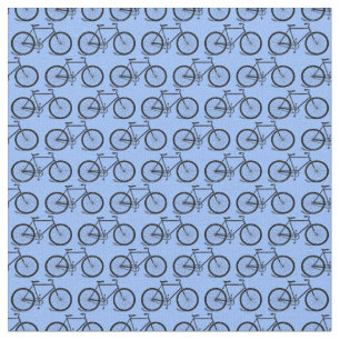 Illustrated Bikes Bicycle Art CUSTOM COLOR Fabric