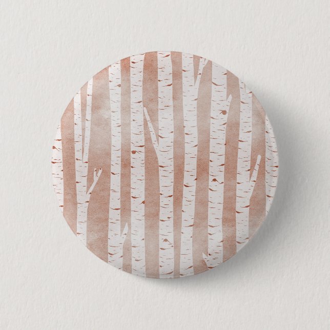 Illustrated Birch Trees 6 Cm Round Badge (Front)