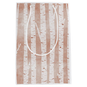 Illustrated Birch Trees Medium Gift Bag