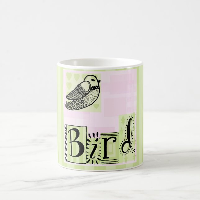 Illustrated Bird Coffee Mug (Center)