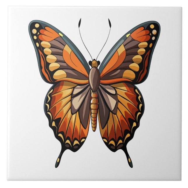 Illustrated butterfly  tile (Front)