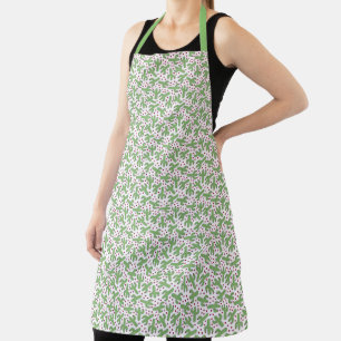 Illustrated Cactus & Pink Flowers Pattern Apron