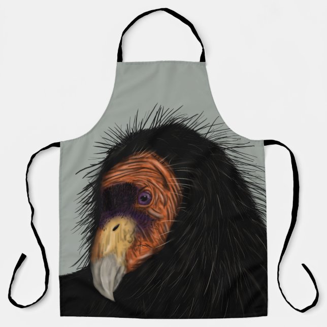Illustrated California Condor Apron (Front)