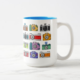 Illustrated cameras mug