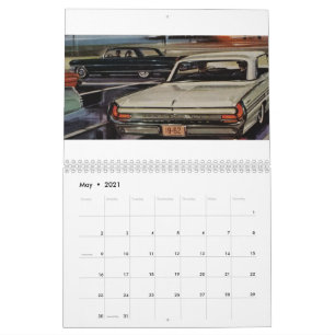 Illustrated Cars & Folks 2021 Calendar