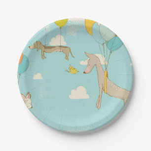 Illustrated Cartoon Dogs Children's Birthday Plate
