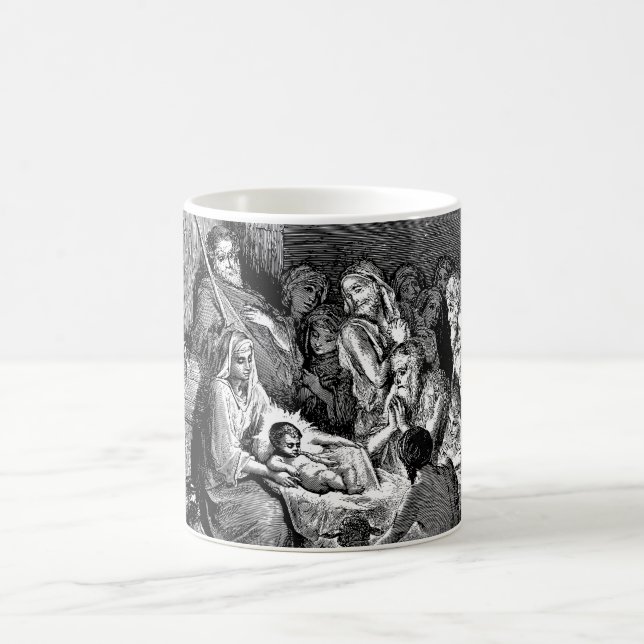 Illustrated Christmas Nativity Scene Coffee Mug (Center)