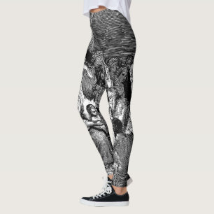 Illustrated Christmas Nativity Scene Leggings
