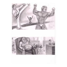 Illustrated Comparison of Physical Fitness and Sed