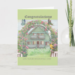 Illustrated Congratulations Cottage Garden & Home Card