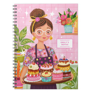 Illustrated Cookbook Notes Personalised Recipe Notebook
