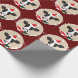 Illustrated Cow Santa Hat Novelty Christmas Wrapping Paper<br><div class="desc">Novelty Christmas wrapping paper for a pattern of cows in Santa hats inside round,  decorative,  frames. The wrapping paper has a burgundy background and is just plain fun.

Illustrated Cow Santa Hat Novelty Christmas Wrapping Paper
Holidayday Design   |   ©Melissa Patton</div>