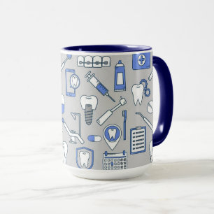 Illustrated Dentist Symbols Mug