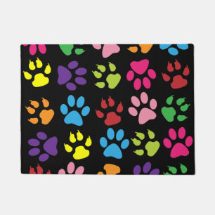 Illustrated Dog Paws Doormat