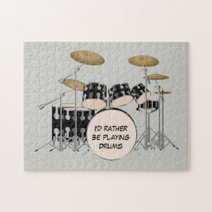 Illustrated drum set background jigsaw puzzle
