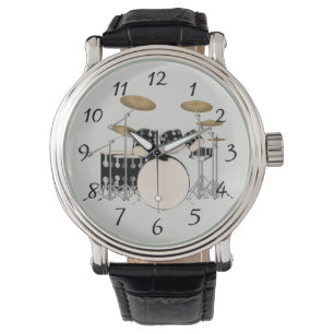 Illustrated Drum Set Watch