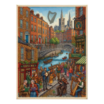 Illustrated Dublin Street Life & Celtic Heritage P