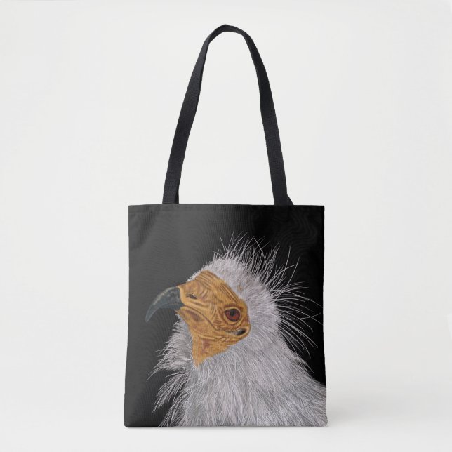 Illustrated Egyptian Vulture Tote Bag (Front)