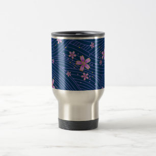 Illustrated Flowers Travel Mug