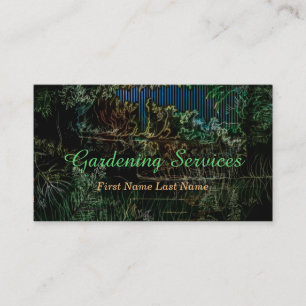 Illustrated Gardener Gardening Business Card