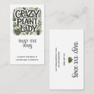 Illustrated Gardener Landscaper Business Card