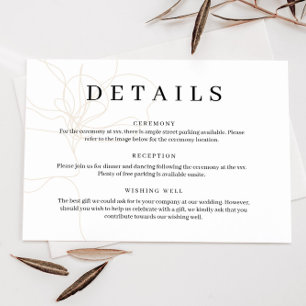 Illustrated hand drawn flower details card