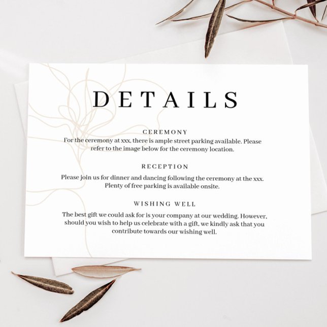 Illustrated hand drawn flower details card (Creator Uploaded)