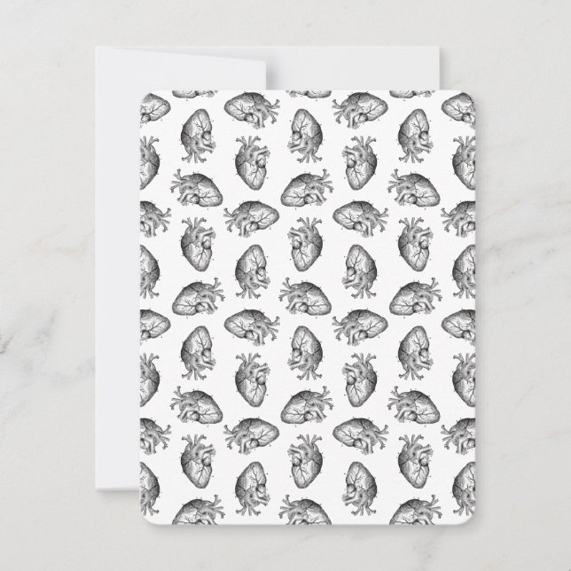 Illustrated Heart Diagram CUSTOM BACKGROUND COLOR Invitation (Front)