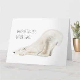 Illustrated Huggable Polar Bear, Father's Day Card