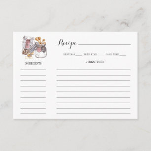 Illustrated Kitchen Recipe Card Template
