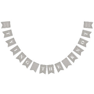 Illustrated Knot Bunting Banner Flags - Grey