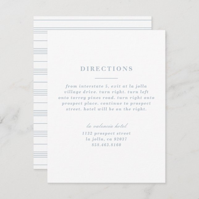 Illustrated Knot Directions Card - Blue (Front/Back)