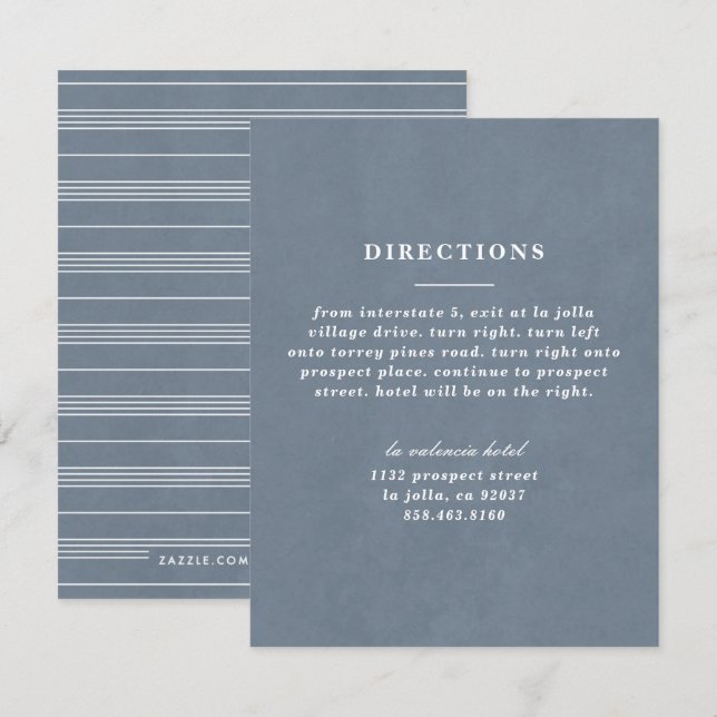 Illustrated Knot Directions Card - Blue Grey (Front/Back)