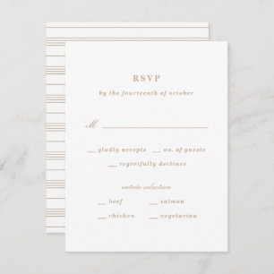 Illustrated Knot Nautical RSVP Card - Tan