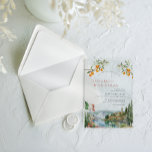 Illustrated Lake Como Italy Wedding Acrylic Invitations<br><div class="desc">Experience the romance of Lake Como with this Illustrated Lake Como, Italy Wedding Invitation. Featuring hand-painted illustrations of iconic Italian scenery, this invitation captures the charm of a lakeside wedding with vibrant details, from orange blossoms framing the text to lush landscapes and a scenic view of Lake Como. Perfect for...</div>