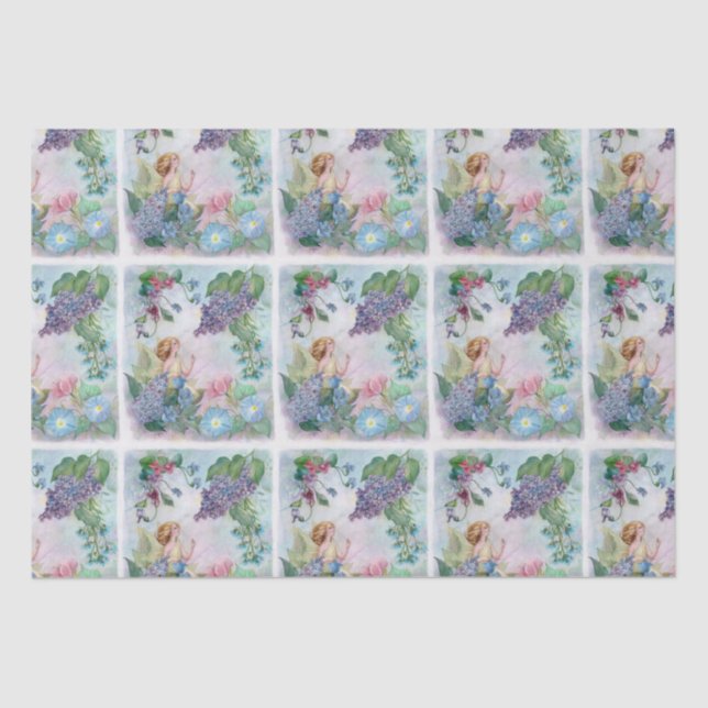 Illustrated Lilac Faerie  Tissue Paper (Front)