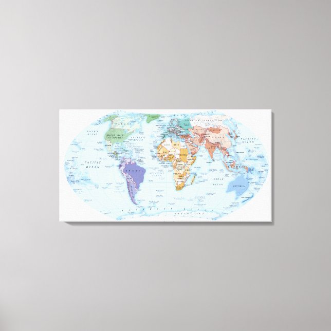 Illustrated Map 2 Canvas Print (Front)