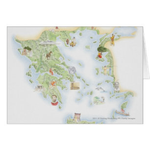 Illustrated map of Ancient Greece