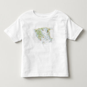 Illustrated map of Ancient Greece Toddler T-Shirt