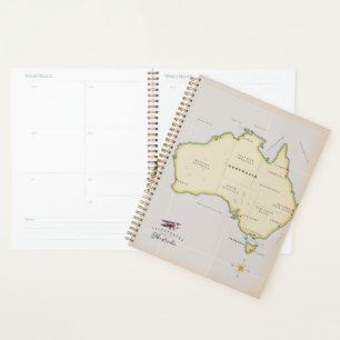 Illustrated map of Australia Planner