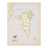 Illustrated Map of Bahrain