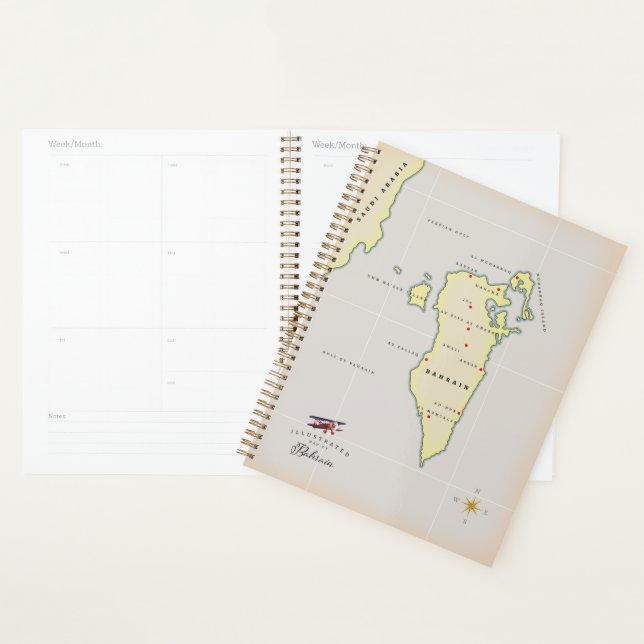 Illustrated Map of Bahrain Planner (Display)