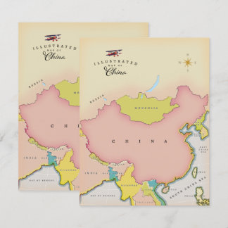 Illustrated map of china