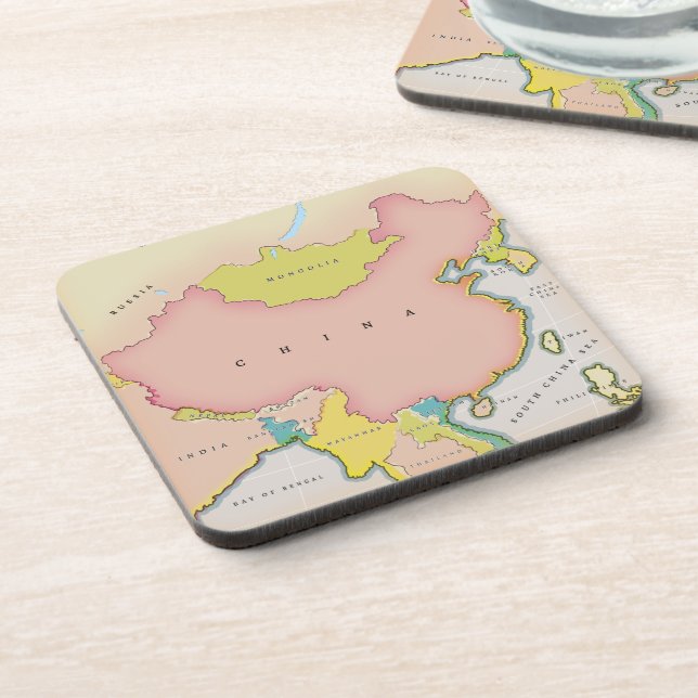 Illustrated map of china coaster (Left Side)
