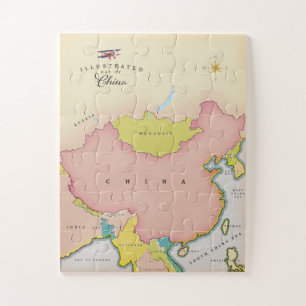 Illustrated map of china jigsaw puzzle