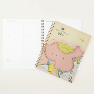 Illustrated map of china planner
