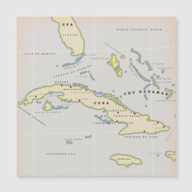 Illustrated map of Cuba (Front)